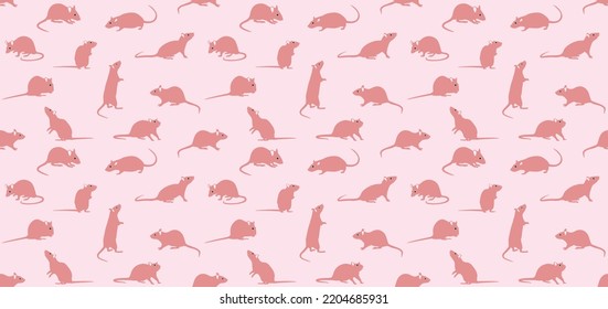 Mouse as Small Rodent  Coat in Different Poses Vector Set.Mouse isolated on background.