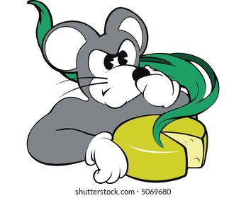 mouse and smelly cheese, original artwork