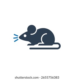 Mouse sniffing Icon Isolated On White Background