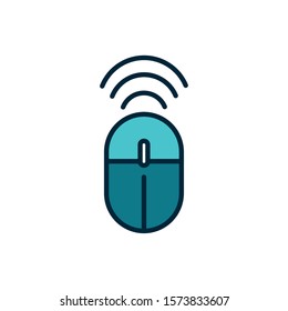 mouse software internet of things line and fill icon vector illustration