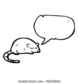 mouse with speech bubble