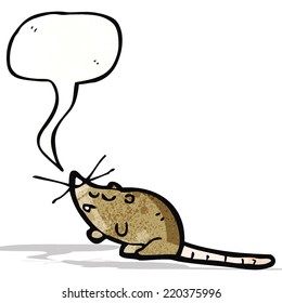 mouse with speech bubble cartoon