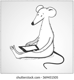 Mouse with a tablet