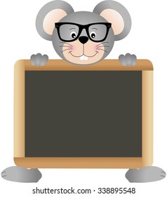 Mouse teacher with school board
