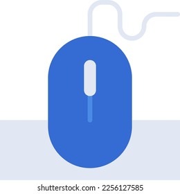 Mouse technology icon collection with blue duotone style. Computing, diagram, download, file, folder, graph, laptop . Vector illustration