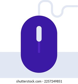 Mouse technology ology icon with purple and orange duotone style. Computing, diagram, download, file, folder, graph, laptop . Vector illustration