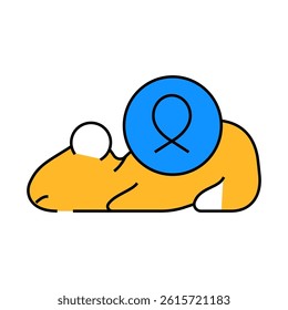 mouse for test medicaments line icon vector. mouse for test medicaments sign. isolated symbol illustration