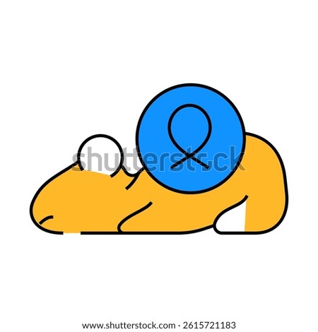 mouse for test medicaments line icon vector. mouse for test medicaments sign. isolated symbol illustration