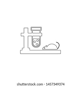 mouse, testing icon. Element of genetics and bioenginnering for mobile concept and web apps icon. Outline, thin line icon for website design and development, app development