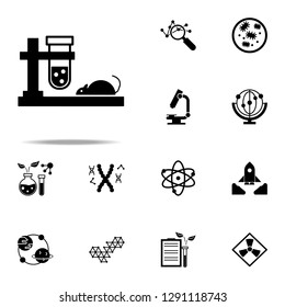 mouse, testing icon. Genetics and bioenginnering icons universal set for web and mobile