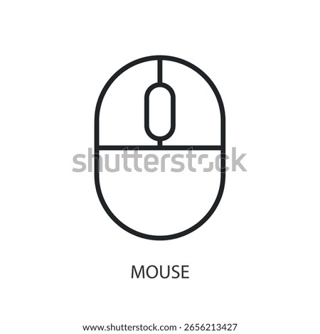 Mouse thin line vector icons.