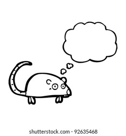 mouse with thought bubble