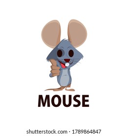 Mausklick-Maskottchen-Logo, Vektorsymbol