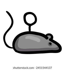 Ratón de juguete dibujado a mano Doodle icono
