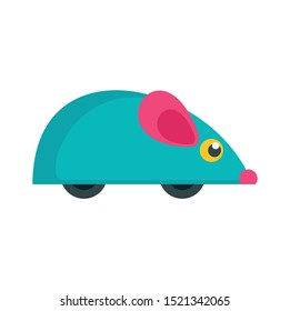 Mouse toy icon. Flat illustration of mouse toy vector icon for web design