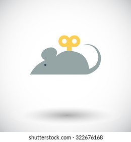 Mouse toy icon. Flat vector related icon for web and mobile applications. It can be used as - logo, pictogram, icon, infographic element. Vector Illustration.