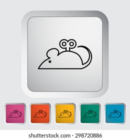 Mouse toy icon. Line flat vector related icon for web and mobile applications. It can be used as - logo, pictogram, icon, infographic element. Vector Illustration. 