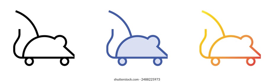 mouse toy icon. Linear, Blue Fill and Gradient Style Design Isolated On White Background