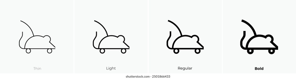 mouse toy icon. Thin, Light Regular And Bold style design isolated on white background