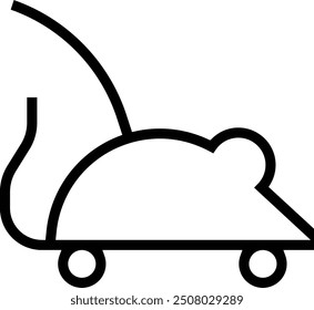 mouse toy icon. Thin linear style design isolated on white background