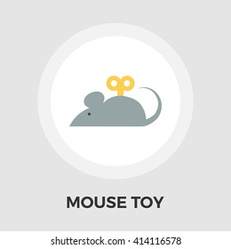 Mouse toy icon vector. Flat icon isolated on the white background. Editable EPS file. Vector illustration.