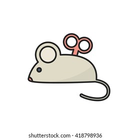 mouse toy icon. vector illustration