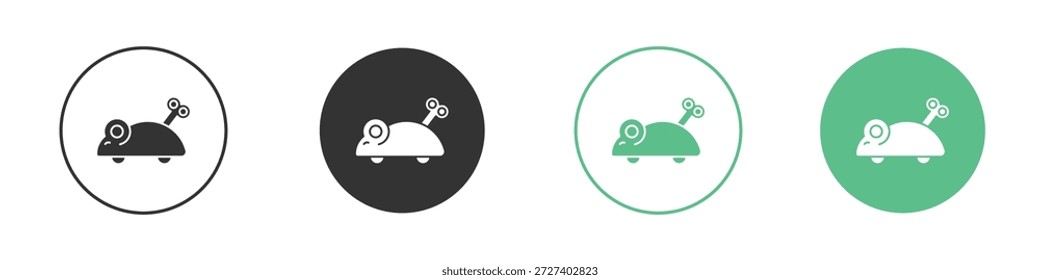 Conjunto de iconos de juguete de ratón. Ilustraciones vectoriales de glifos