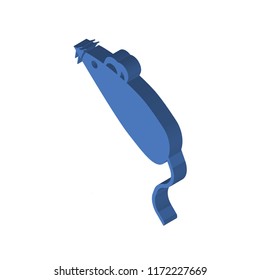 Mouse toy isometric left top view 3D icon