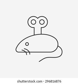 mouse toy line icon