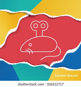 mouse toy line icon
