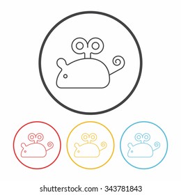 mouse toy line icon