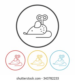 mouse toy line icon