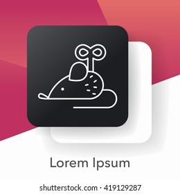 mouse toy line icon