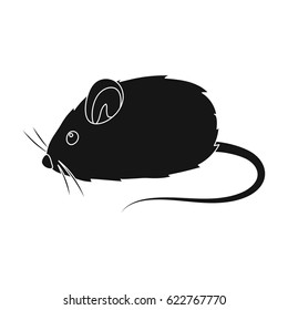 Mouse toy.Pet shop single icon in black style vector symbol stock illustration web.