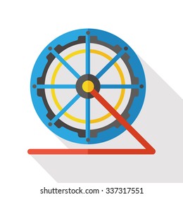 mouse toy wheel flat icon