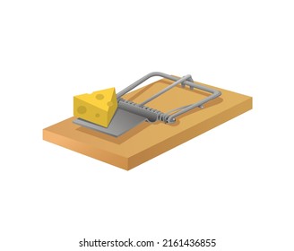 Mouse trap symbol object illustration vector