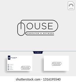 mouse typelogo text logo template vector illustration icon element