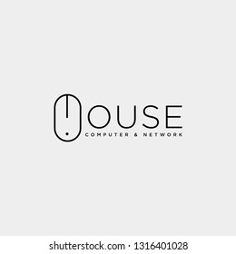 mouse typelogo text logo template vector illustration icon element isolated - vector