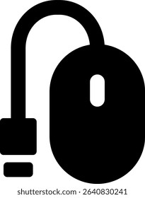 mouse usb cable icon glyph style design
