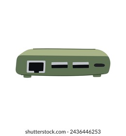mouse usb hub cartoon. notebook charge, port desk, pc input mouse usb hub sign. isolated symbol vector illustration
