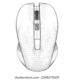 Mouse Vector 01. Isolated On White Background. A Vector Illustration Of An Computer Mouse.