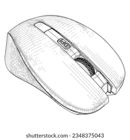 Mouse Vector 02. Isolated On White Background. A Vector Illustration Of An Computer Mouse.
