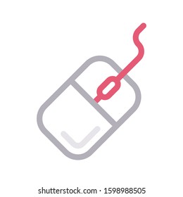 mouse vector color line icon 