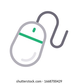 icono de línea de color del vector del ratón 