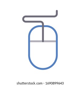mouse vector color line icon 