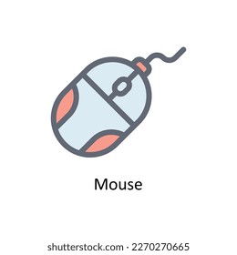 Mouse Vector  Fill outline Icons. Simple stock illustration stock