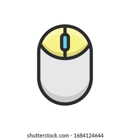 Ilustración de estilo de icono de contorno rellenado por el vector del ratón.