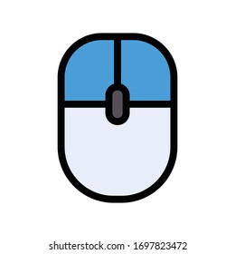 mouse vector  flat color icon 