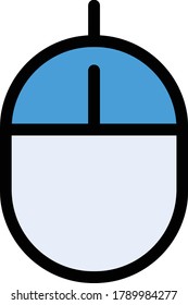 mouse vector flat color icon 