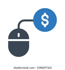 mouse vector glyph color icon 